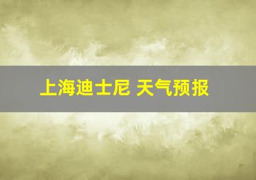 上海迪士尼 天气预报